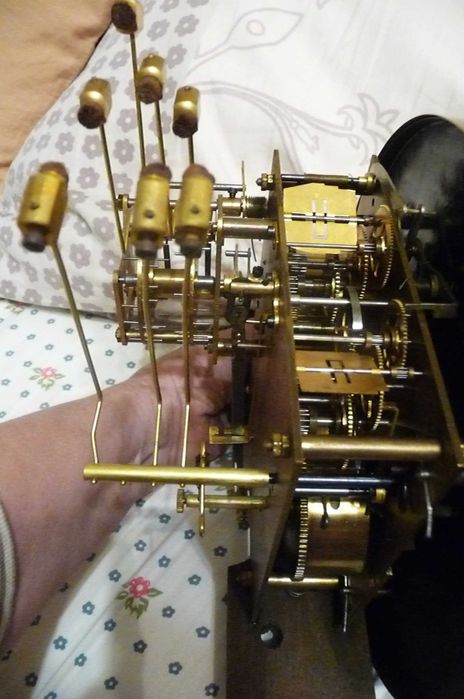 Piękny, duży zegar kwadransowy Junghans, sprawny,antyk, po renowacji