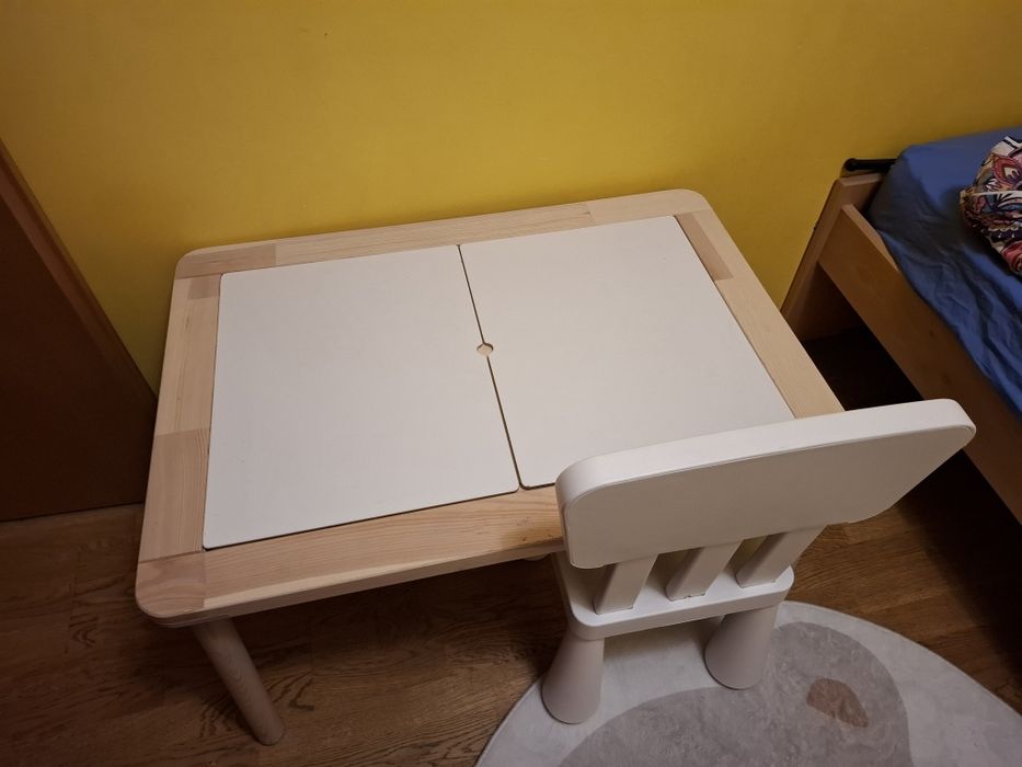 Stolik dzieciecy  IKEA FLISAT S83x58 cm+krzesełko