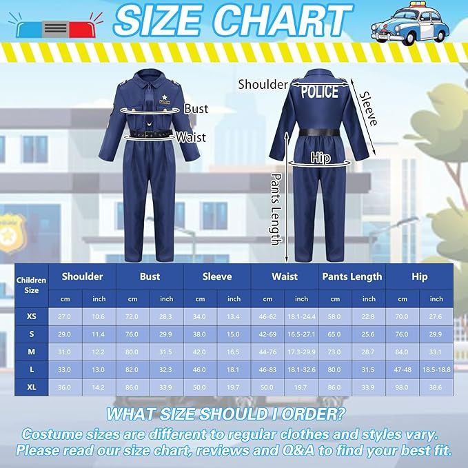 Karnawałowy Kostium Policjanta Dla Dzieci Roz. XL