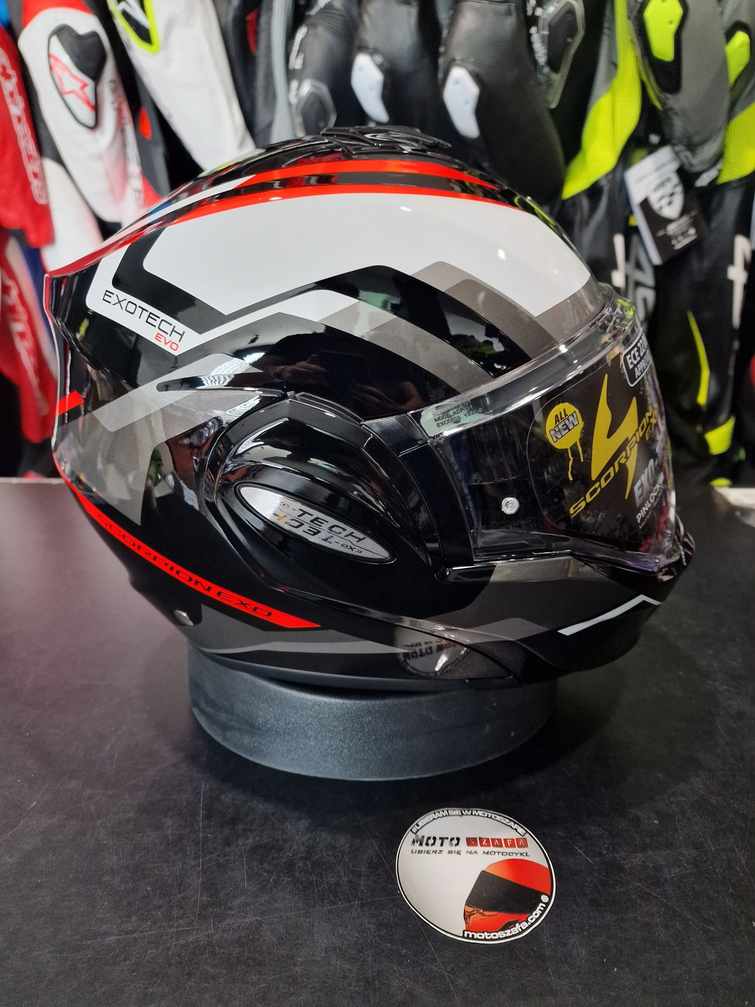 Kask motocyklowy SCORPION EXO-TECH evo FURIO Black/Red 'M 'L 'XL
