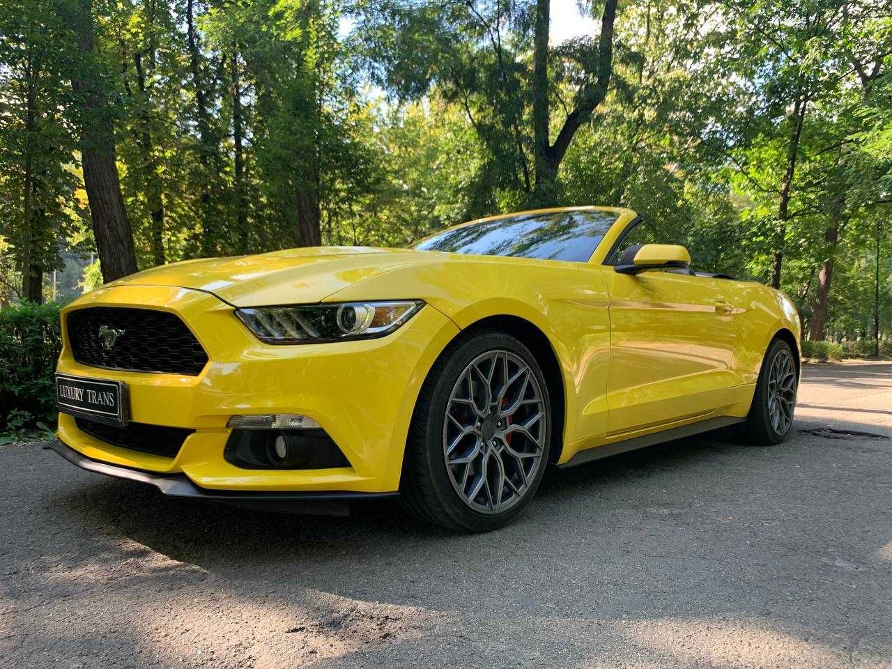 Ford Mustang желтый кабриолет прокат без водителя с водителем свадьба