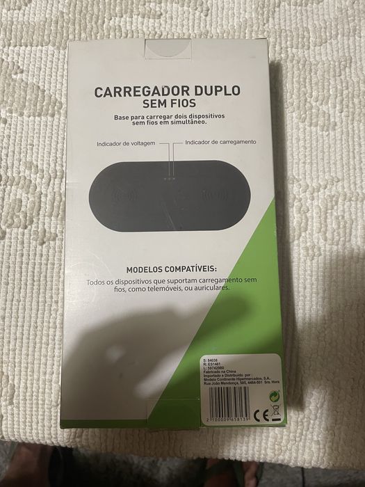 Carregador duplo sem fios