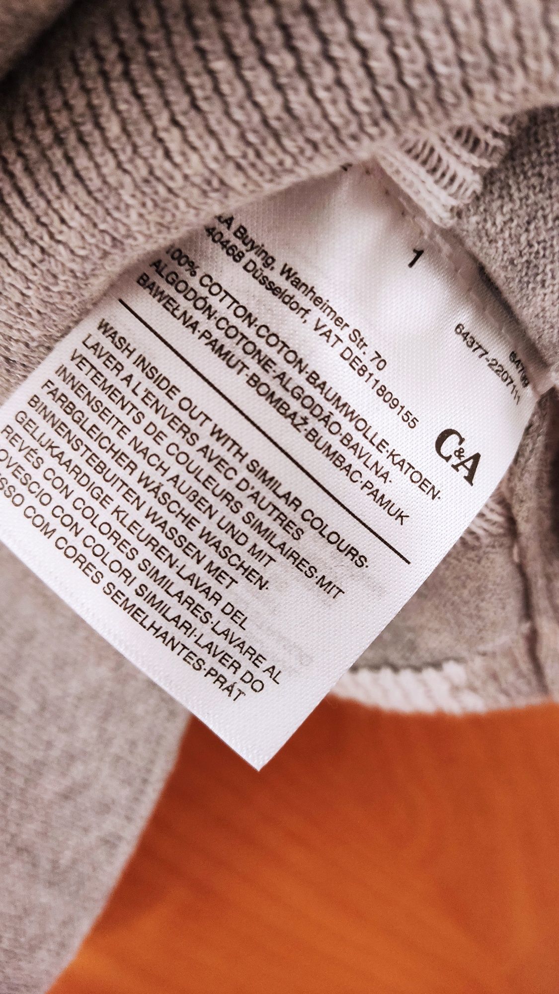 Sweter sweterek ciążowy C&A Mama 100% bawełna nowy szary w kropki