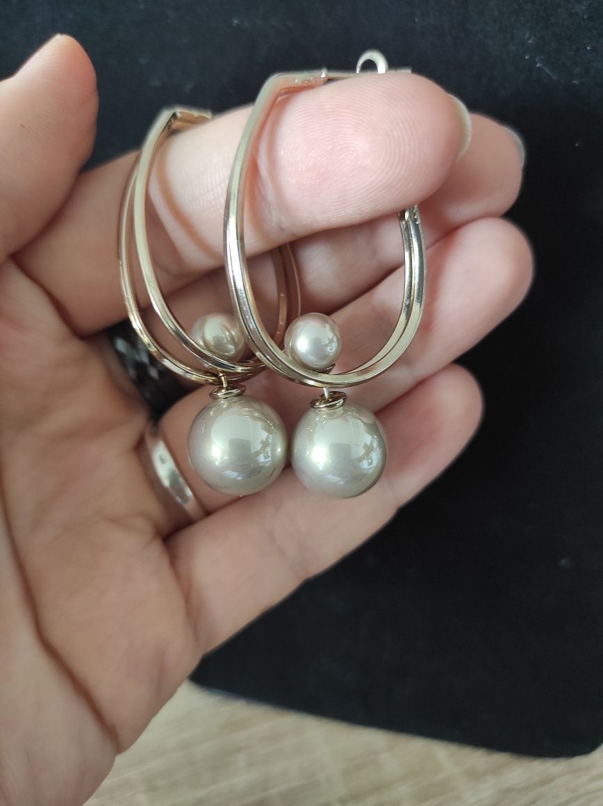 Kolczyki sztuczna perła