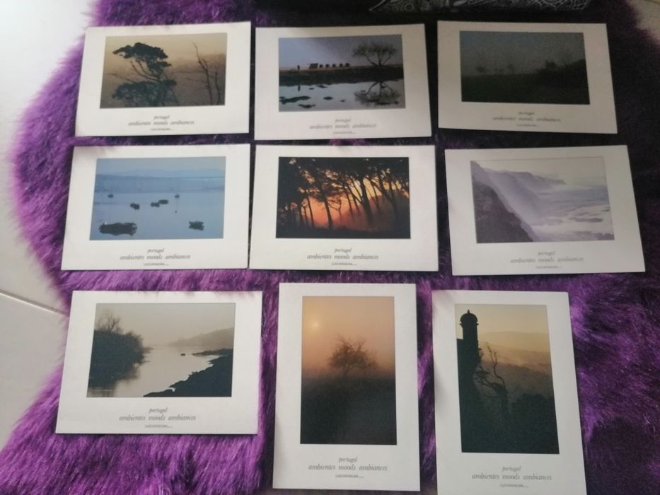 Conjunto de 9 Postais