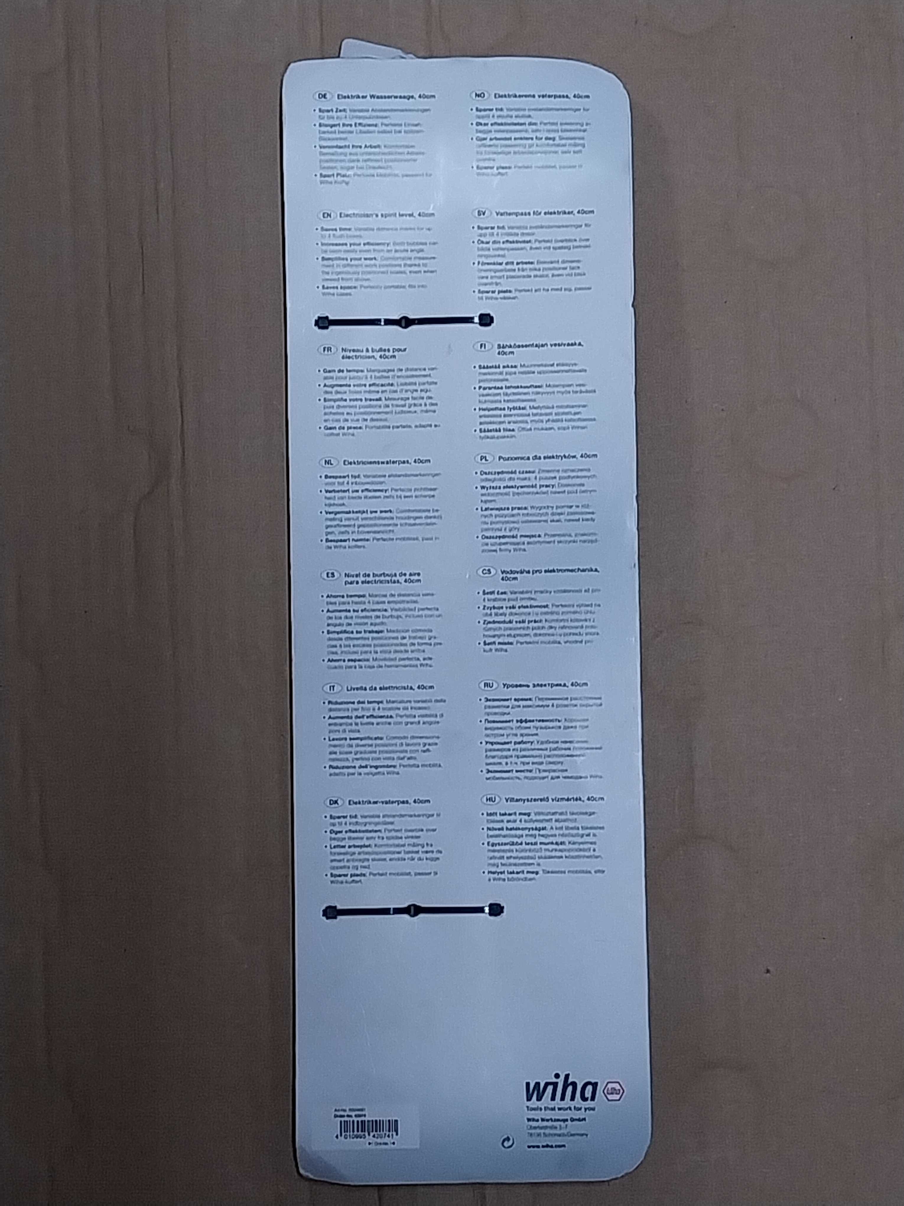 WIHA poziomicę dla elektryków do puszek 40CM
