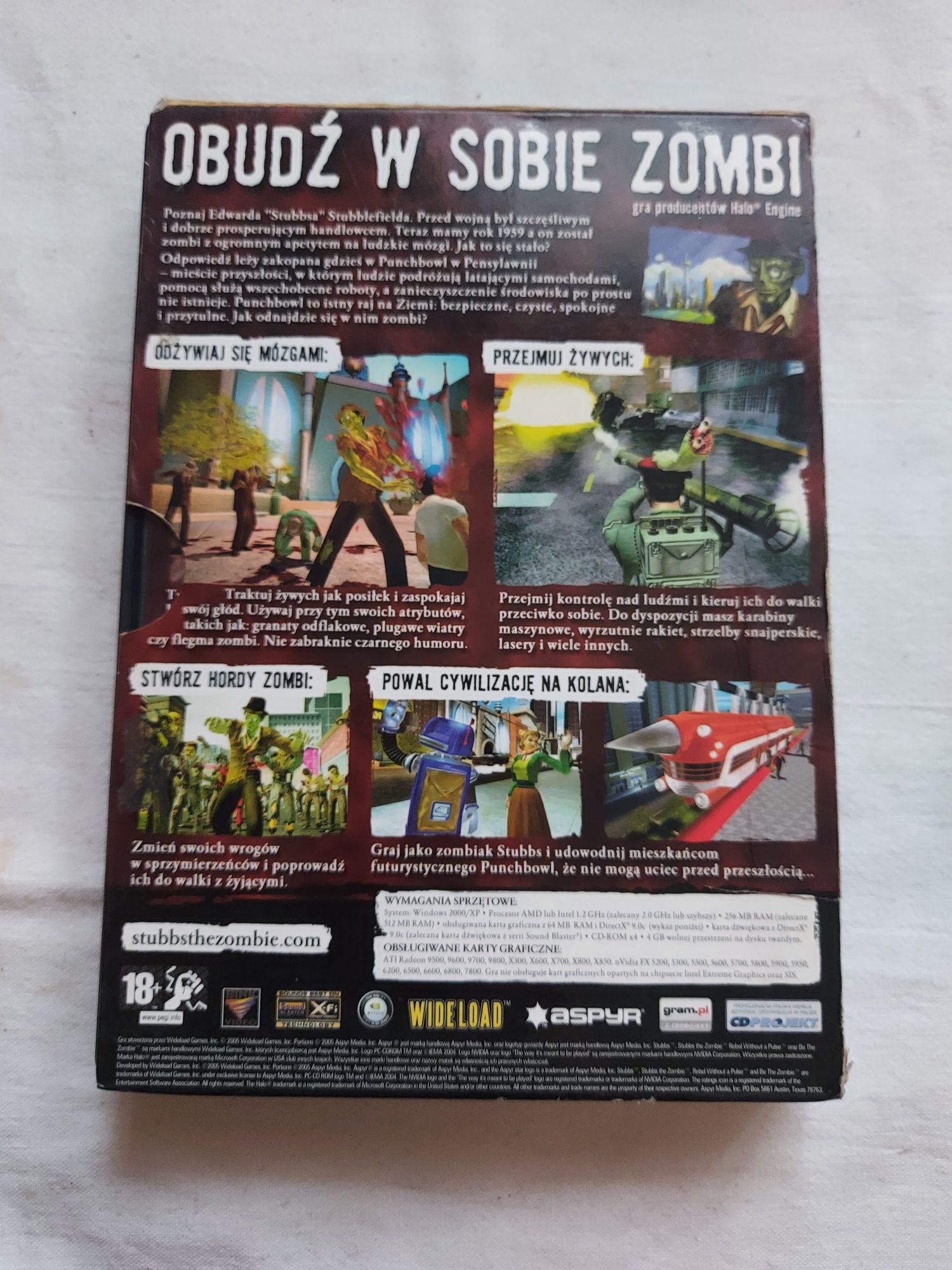 Stubbs The Zombie In Rebel Without A PULSE płyty bdb komplet PL PC