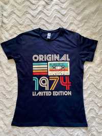 Podkoszulek damski T-shirt prezent na 50 urodziny 1974 nowy