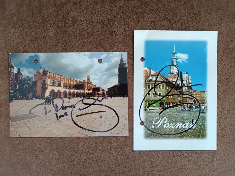 Fish (Marillion) - 2 x autograf - pocztówka