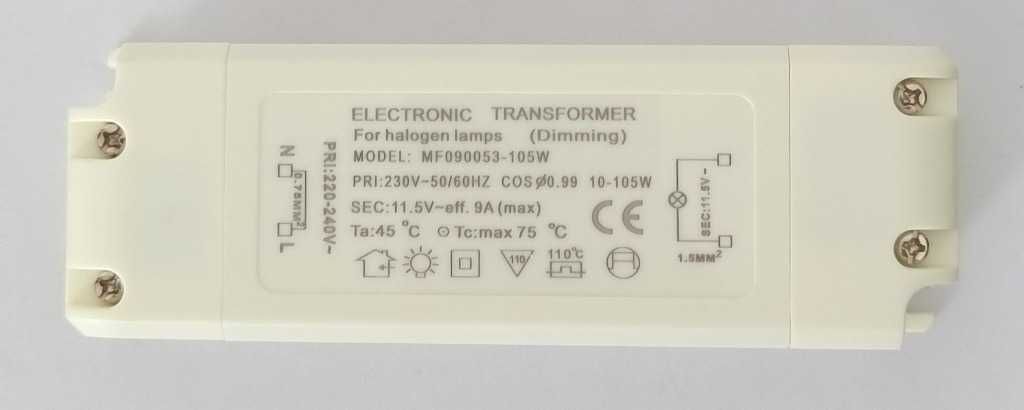 Transformator Elektroniczny do lamp Halogenowych