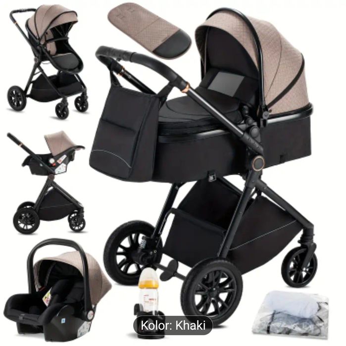 Ekskluzywny wózek 3 w 1 – komfort, styl i bezpieczeństwo w jednym!
