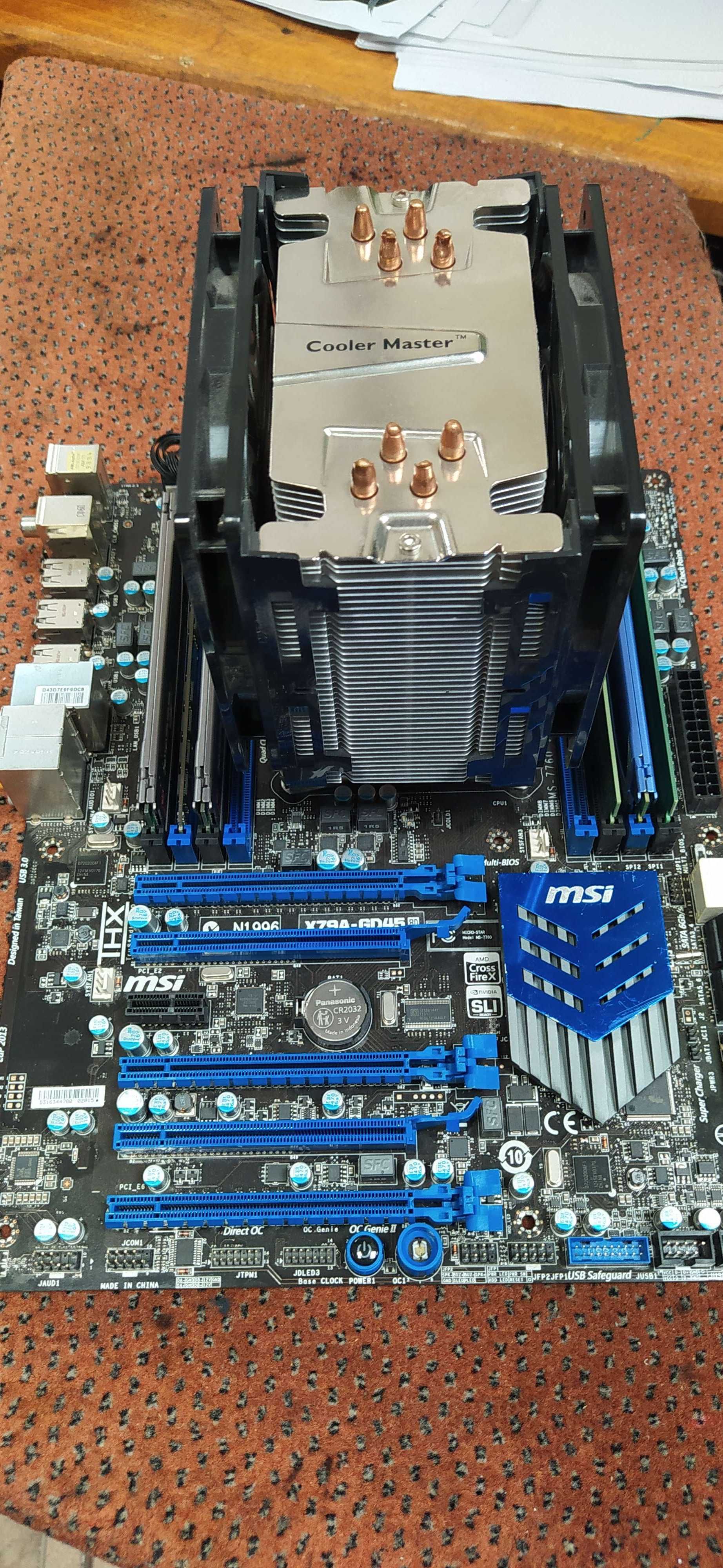 Pł Główna MB MSI X79A-GD45 CPU i7-3820 VGA MSI R9 285 2GB VGA 22GB RAM