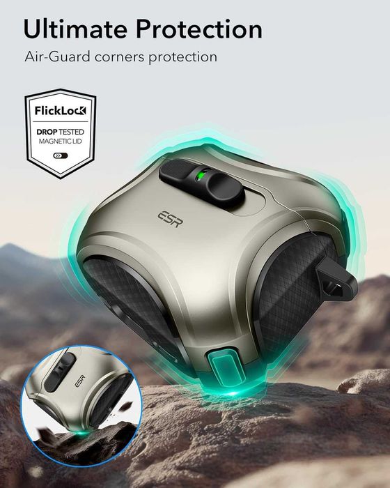 Чехол ESR Cyber Tough FlickLock MagSafe Чехол на AirPods 4