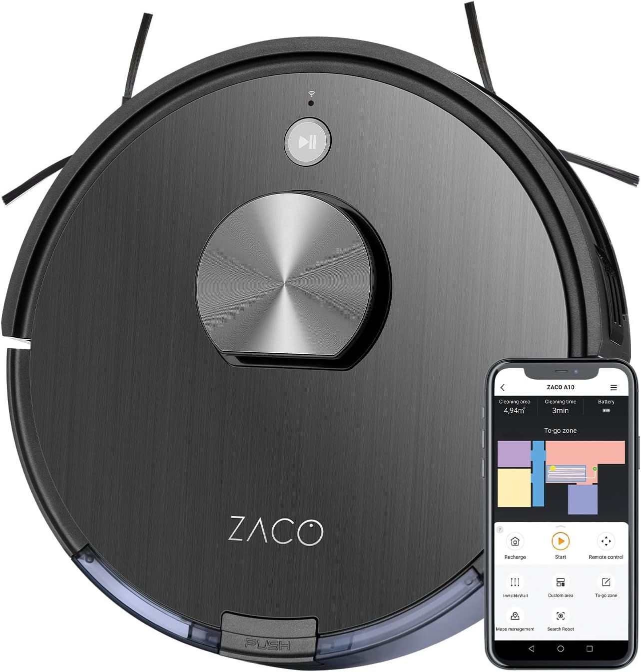 Robot sprzątający Zaco Robot A10 czarny