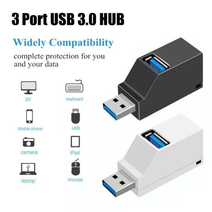 Mini Rozdzielacz Spliter 3xUSB 3.0 - 3 PORTY HUB