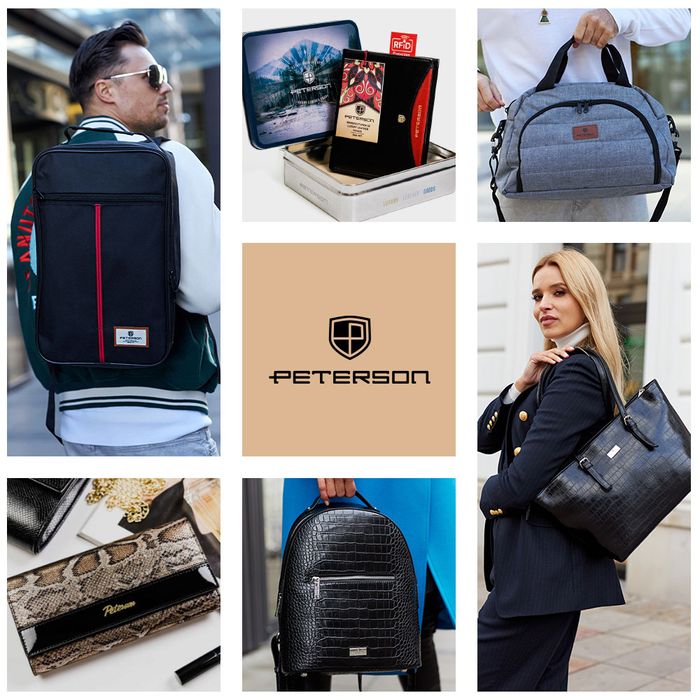 mały portfel na karty i systemem rfid protect - peterson