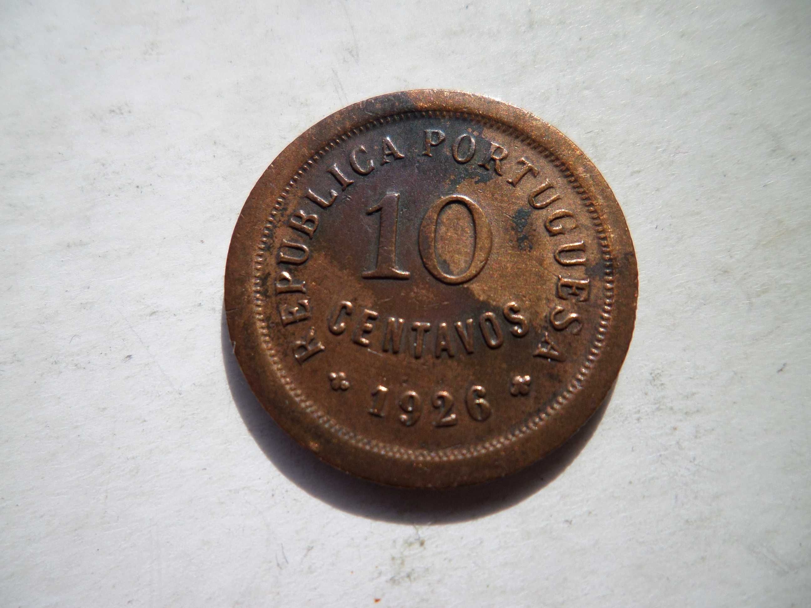 Moeda da Republica Portuguesa : 10 Centavos , ano 1926  (4ª)