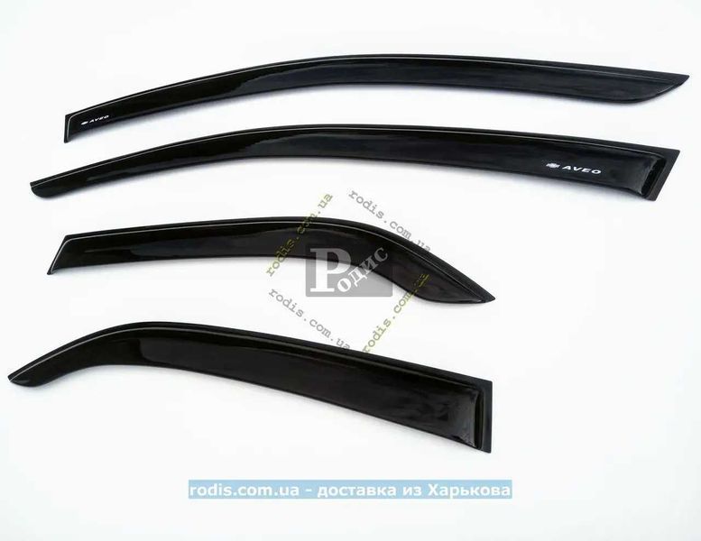 Дефлекторы окон 4шт. Chevrolet Aveo I,II SD (Т200) 2003-2008 ветровики