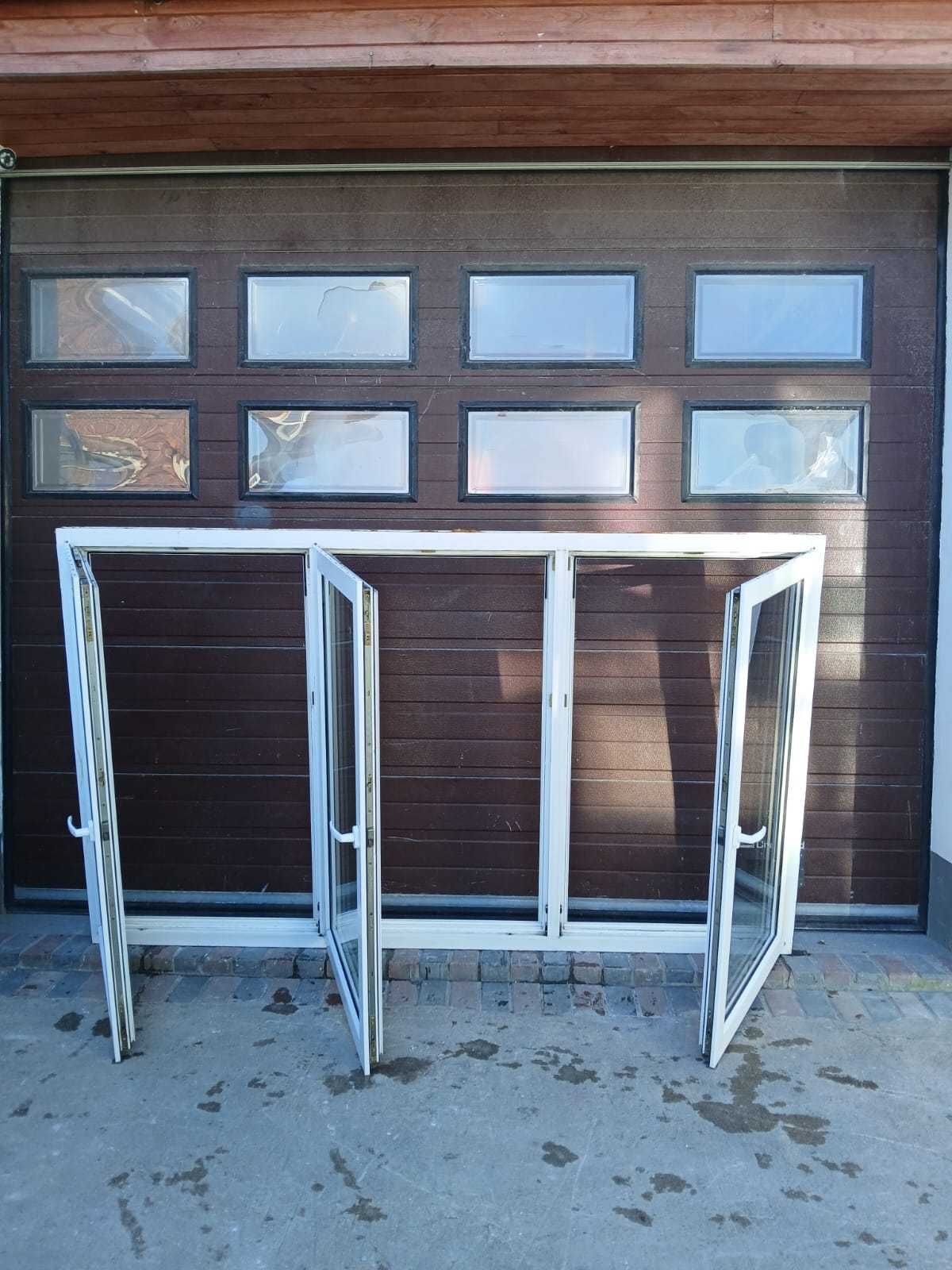 Okno trzyskrzydłowe otwierane uchylne 251x150 pcv okna DOWÓZ CAŁY KRAJ