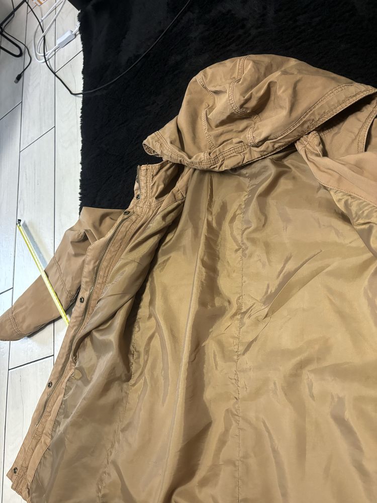 Kurtka XS parka cappuccino - beż jesienna kurtka trencz