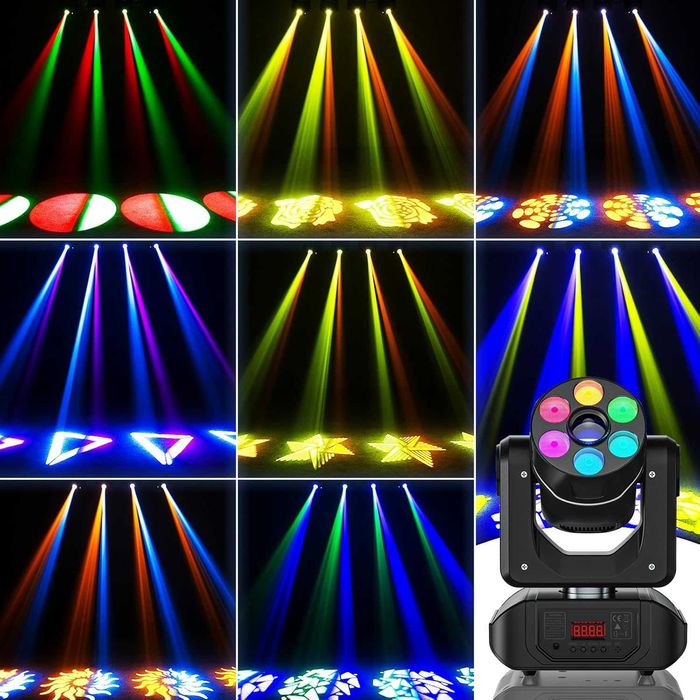 Głowa ruchoma 60W 100w UKING ZQ02062 Bee Eye RGBW LED dmx