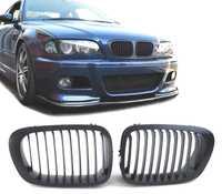 GRELHAS FRONTAIS PARA BMW E46 SEDAN TOURING 98-01 LOOK M PRETO MATT