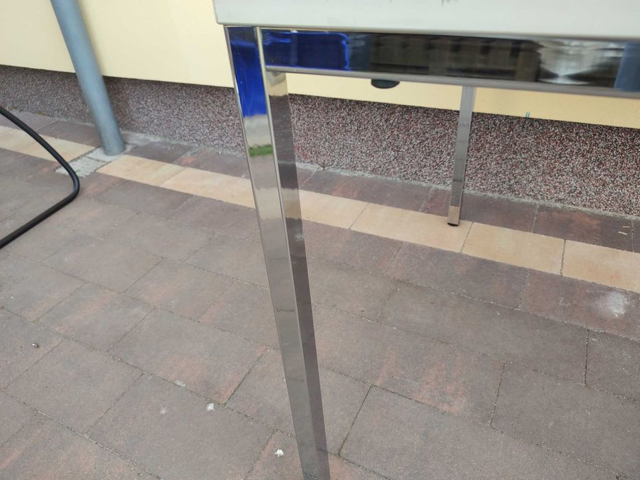 Stół 90x90 chromowane nogi masywny biuro kantyna jadalnia biurko 23kg