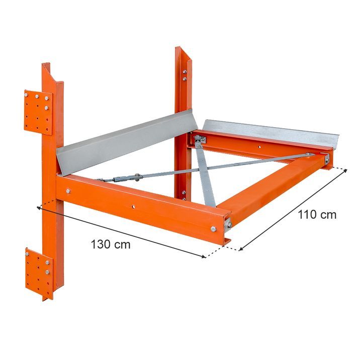 Miejsce odkładcze balkon MECALUX L-110 cm G-130 cm do słupa W-12 cm