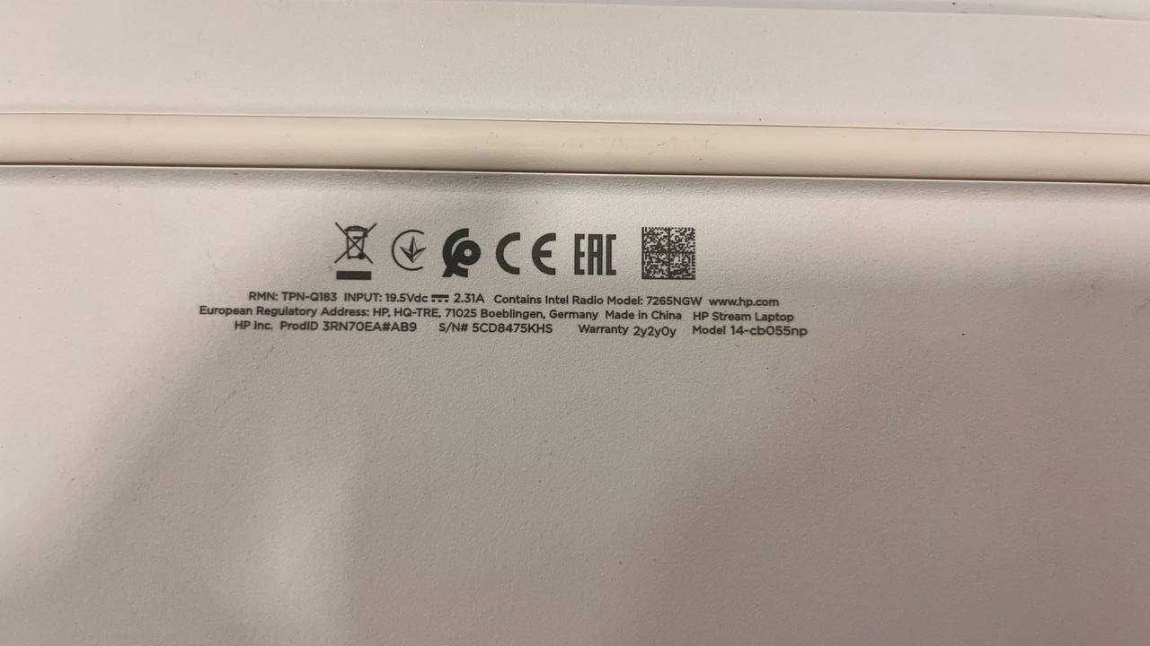 HP Stream Laptop 14-cb055np, branco