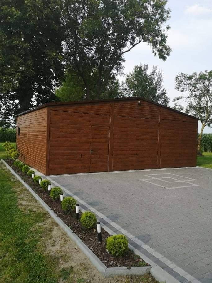 Garaż blaszany drewnopodobny blaszak 3x5 3x6 4x5 4x6 5x6 6x5 6x6 6x5,8