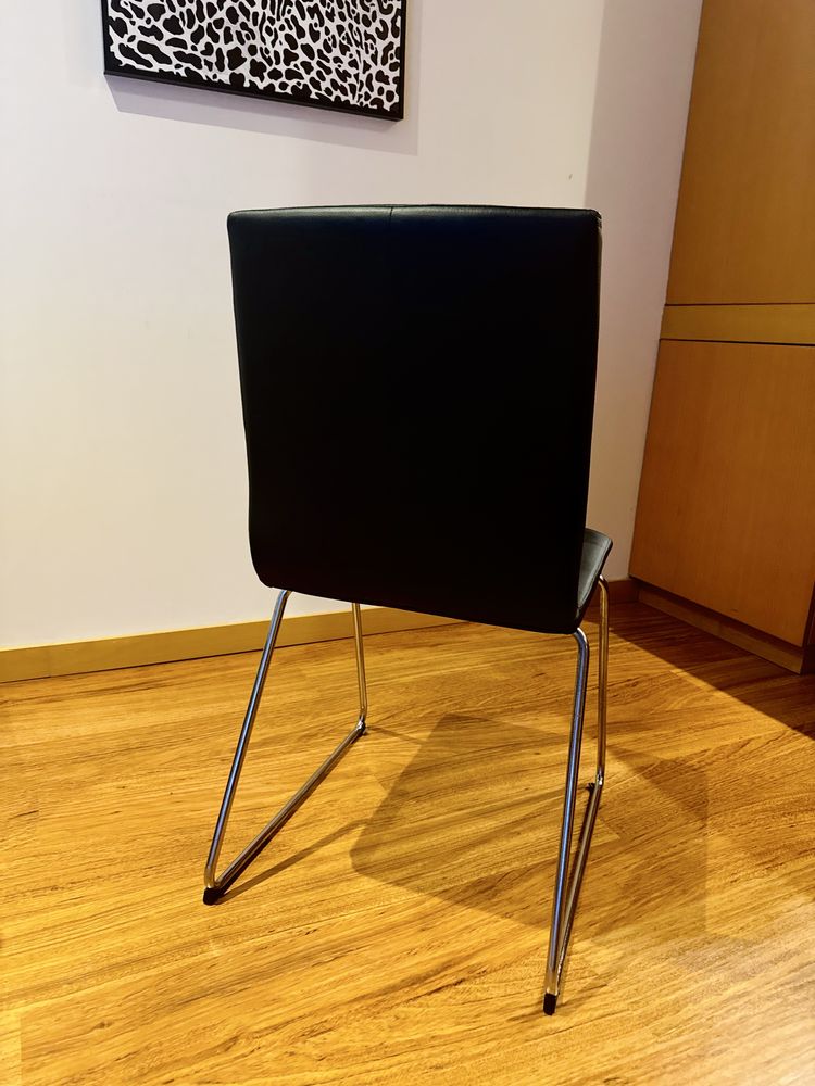 4 Cadeiras mesa de jantar pele - Burlas só com qualidade