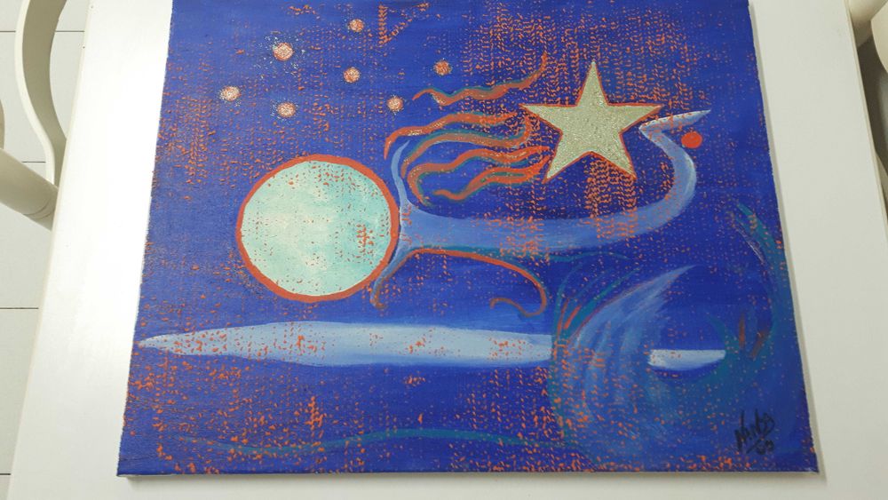 Tela a lua e a estrela