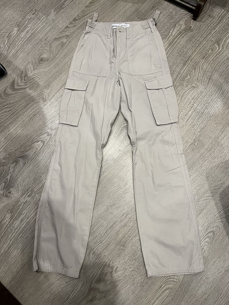карго джинсы bershka baggy клеш
