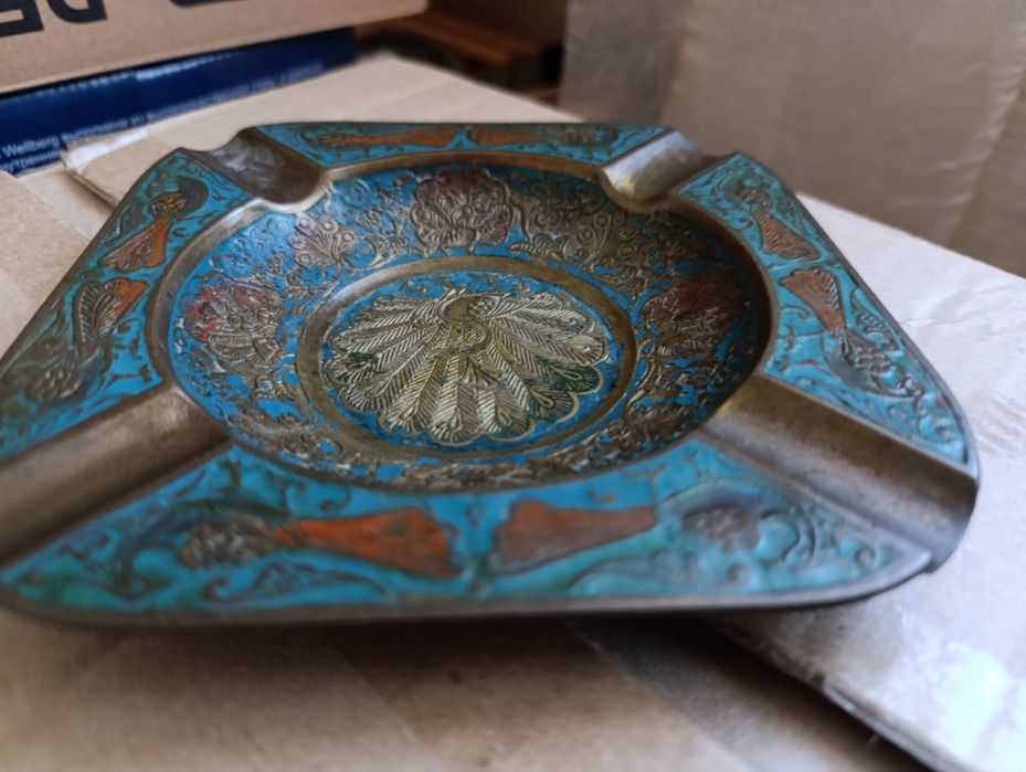 Пепельница латунь. Раритет.