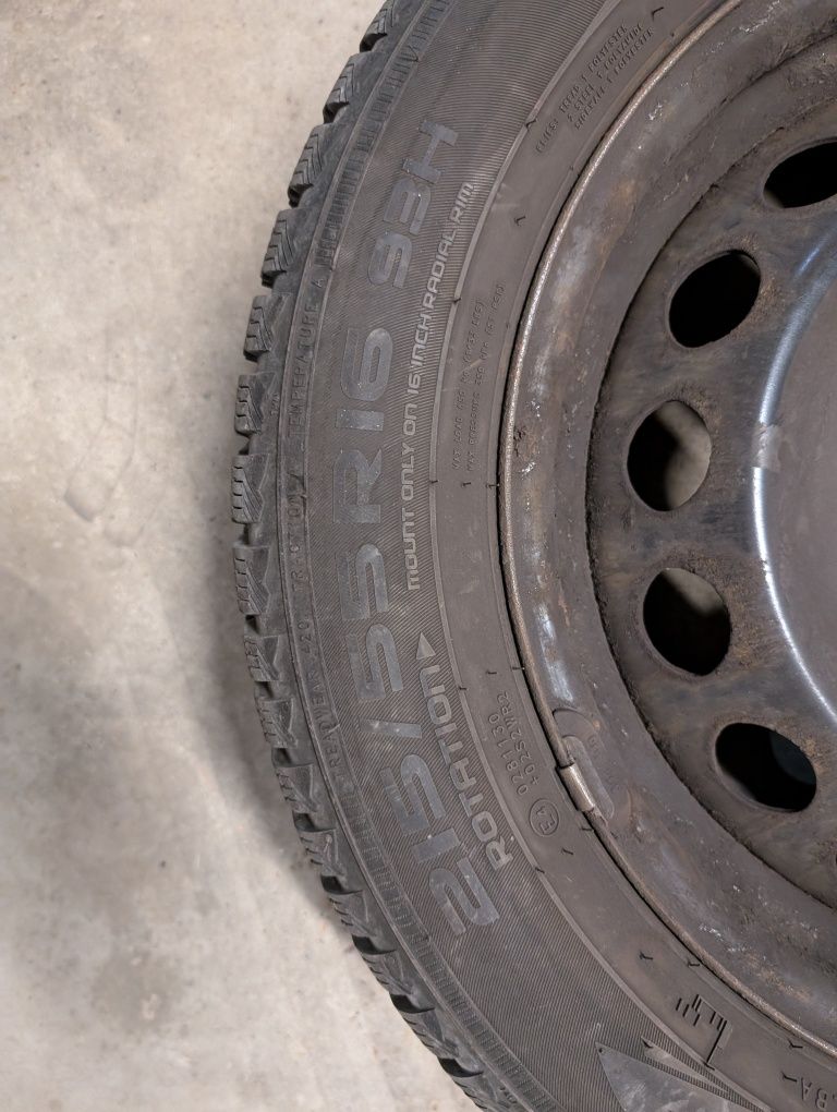 Opona zimowa ze stalówkami od Volvo V70 2006