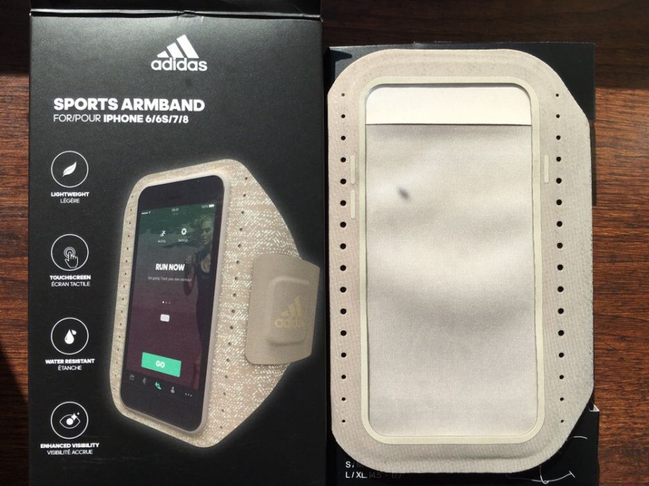 Etui ADIDAS Sport Armband do Apple iPhone 6/6S/7/8 Beżowy