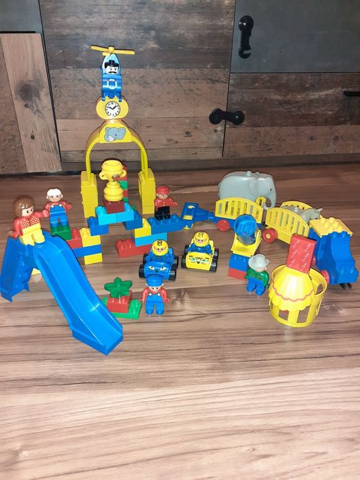 Lego Duplo cyrk wyścigówki zjeżdżalnia DUŻY ZESTAW