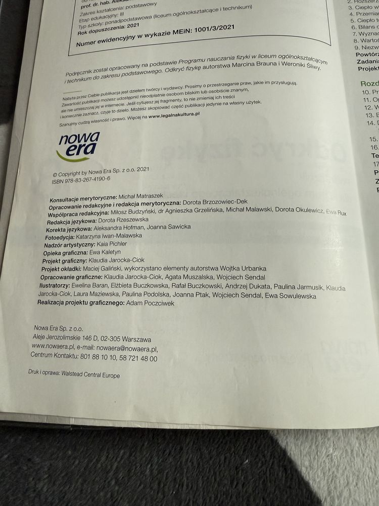 Podręcznik odkryć fizykę 3 liceum/technikum