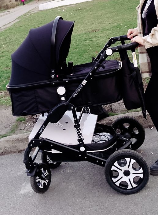 Дитячий візочок з автокріслом 3в1 KESSER 94 x 64 x 119 см чорний Німеч