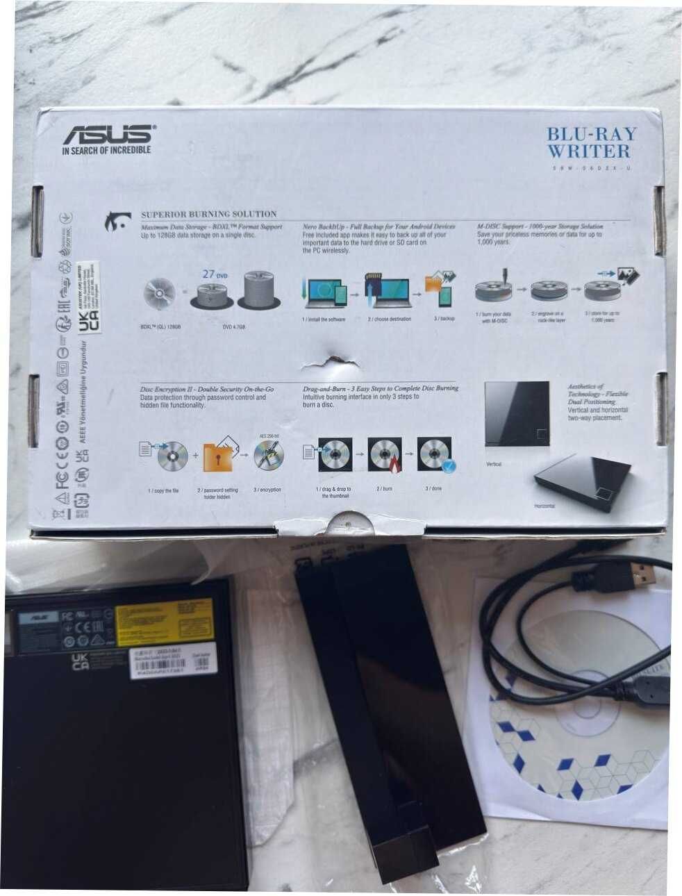 Зовнішній Blu-Ray привід ASUS SBW-06D2X-U