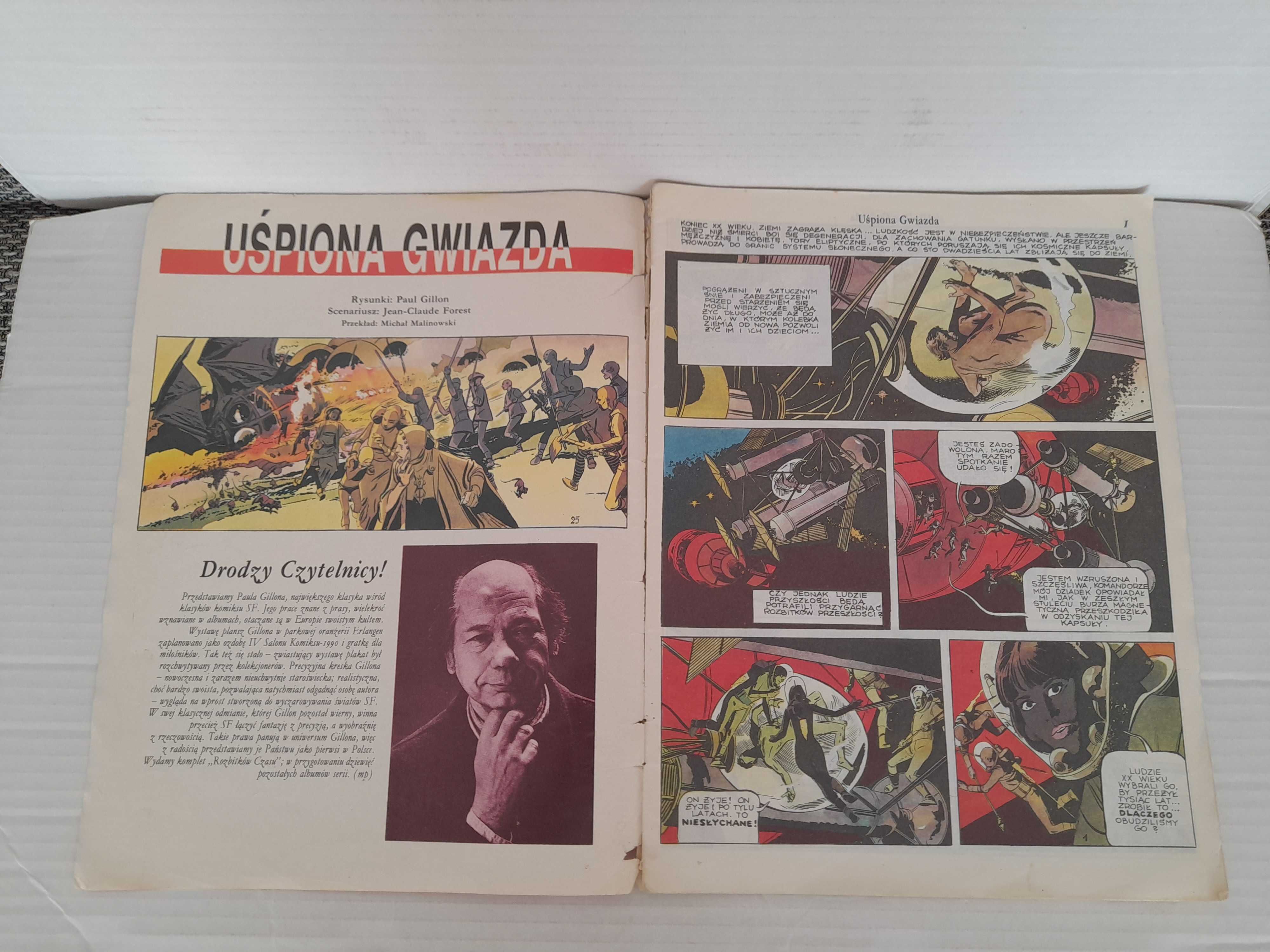 Komiks Fantastyka ROZBITKOWIE CZASU Uśpiona Gwiazda 1990 wydanie 1