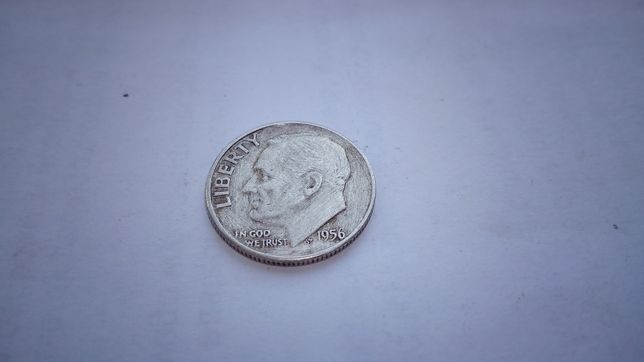 One dime 1956 серебро монета