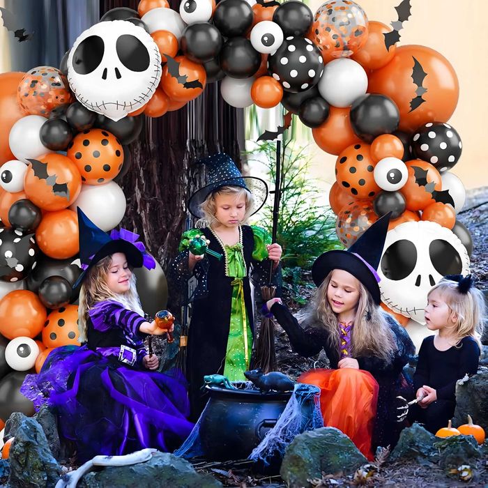 Zestaw Balonów Girlanda Balonowa Nietoperz Czaszka Halloween Przyjęcia