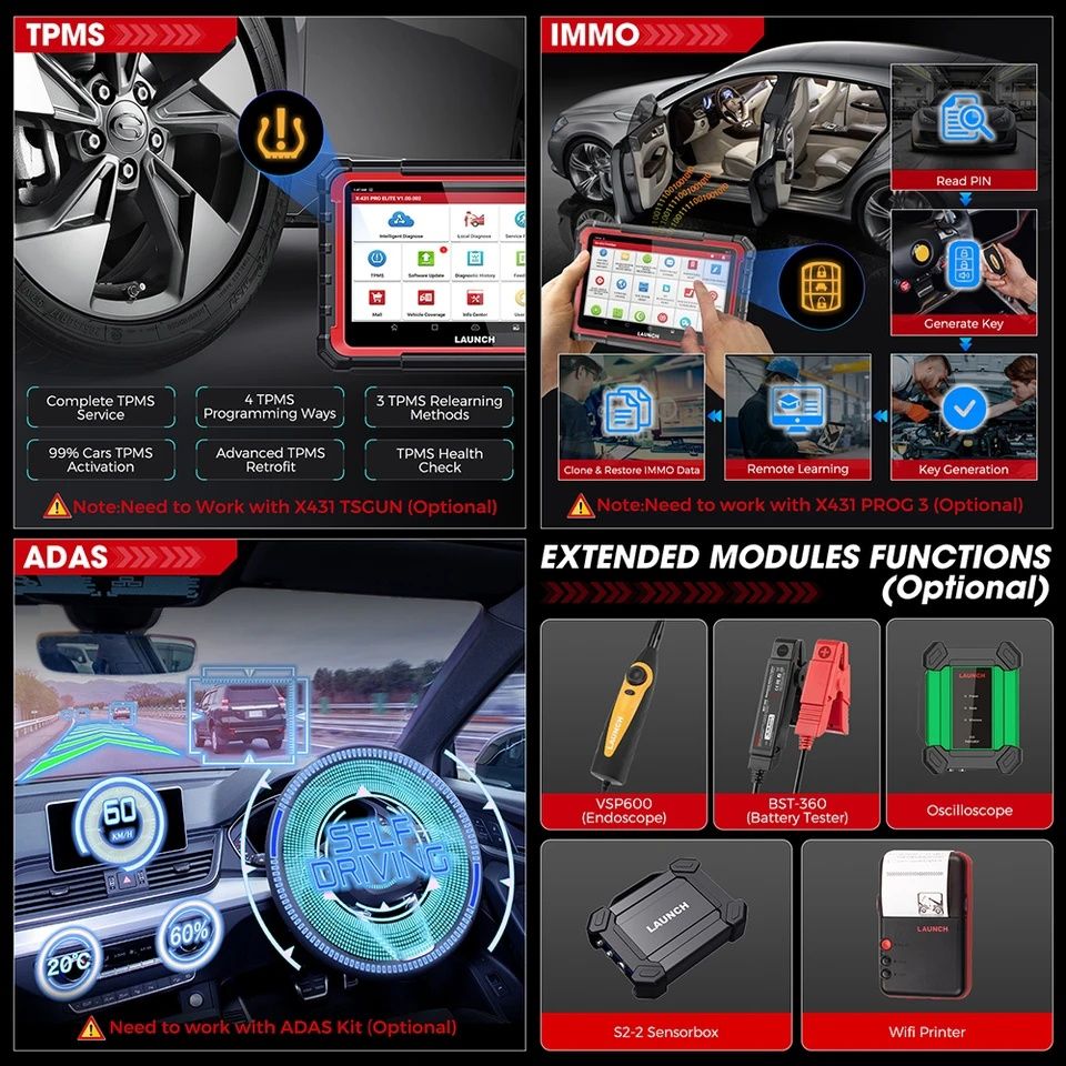 Máquina Diagnóstico Profissional OBD2 Launch X431 PRO ELITE novo