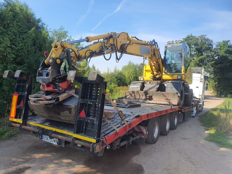 Wynajem koparki kołowej z głowica obrotową