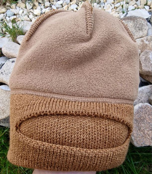 Тактична військова зимова шапка балаклава в'язана койот / олива