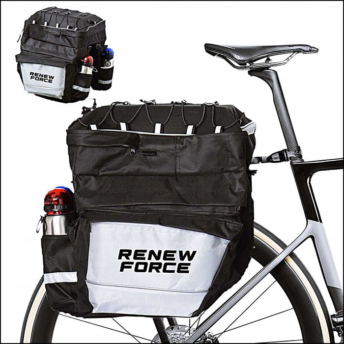 Sakwa Rowerowa XL 75 l + 2 kieszenie na bidon Wodoodporna Nylon