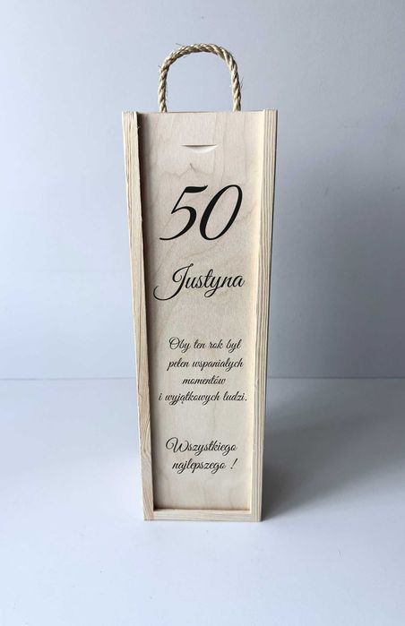 skrzynka na wino pudełko na urodziny personalizacja