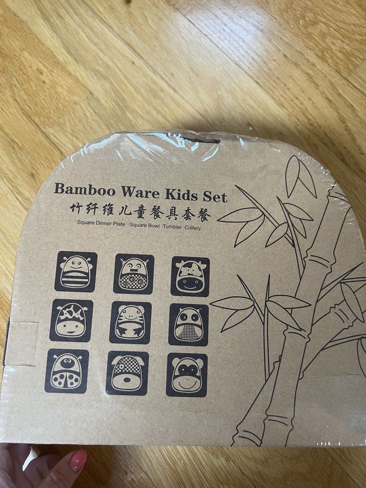 Посуд дитячий з бамбуку 5 предметів Бджілка