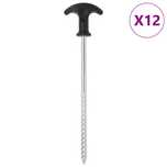 Vidaxl Śledzie Do Namiotu, 12 Szt., 20 Cm, Ø7 Mm, Stal Galwanizowana